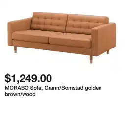 Ikea MORABO Sofa, Grann/Bomstad golden brown/wood offer