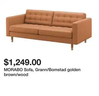 Ikea MORABO Sofa, Grann/Bomstad golden brown/wood offer