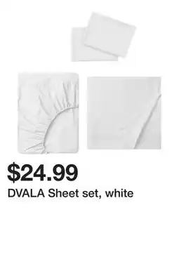 Ikea DVALA Sheet set, white offer