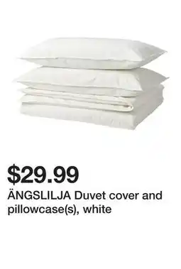 Ikea ÄNGSLILJA Duvet cover and pillowcase(s), white offer