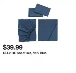 Ikea ULLVIDE Sheet set, dark blue offer