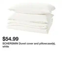 Ikea SCHERSMIN Duvet cover and pillowcase(s), white offer