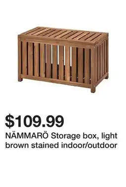 Ikea NÄMMARÖ Storage box, light brown stained indoor/outdoor offer
