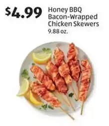 Aldi Honey bbq bacon-wrapped chicken skewers offer