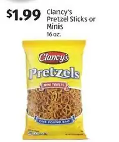 Aldi Clancy's pretzel sticks or minis offer