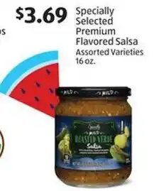 Aldi Specially selected premium flavored salsa offer