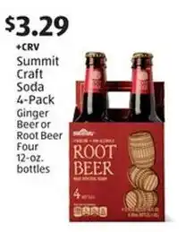 Aldi Summit craft soda ginger beer or root beer offer
