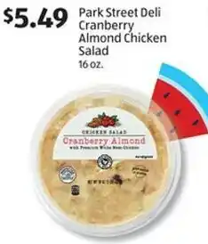 Aldi Park street deli cranberry almond chicken salad offer