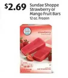Aldi Sundae shoppe strawberry or mango fruit bars offer