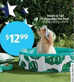 Aldi Heart to tail collapsible pet pool offer