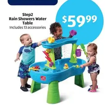 Aldi Rain showers water table offer