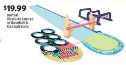 Aldi Banzai obstacle course or baseball & kickball slide offer