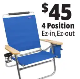 Ocean State Job Lot 4-Position Copa High Back Beach Chair offer