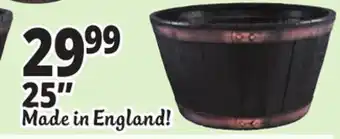 Ocean State Job Lot Whiskey Barrel Resin Planter 24.6 offer