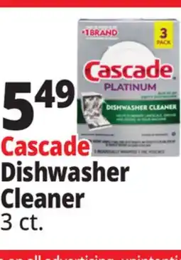 Ocean State Job Lot Cascade Platinum Dishwasher Cleaner 3 Pack offer