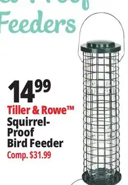 Ocean State Job Lot Tiller & Rowe Squirrel Proof Bird Feeder offer