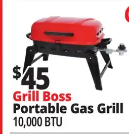 Ocean State Job Lot Grill Boss Portable Propane Grill with Folding Legs 10 000 BTU offer