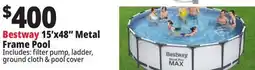 Ocean State Job Lot Bestway 15' x 48 Steel Pro Max Above Ground Pool Set offer