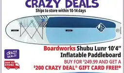 Ocean State Job Lot BOARDWORKS Shubu Lunr 10'4 Inflatable Paddle Board Blue/Gray offer