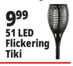 Ocean State Job Lot Outdoor Living Accents Solar 51 LED Tiki Light with Flickering Flame offer