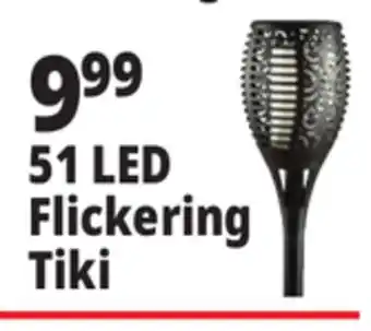 Ocean State Job Lot Outdoor Living Accents Solar 51 LED Tiki Light with Flickering Flame offer