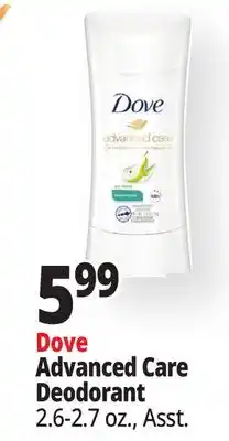 Ocean State Job Lot Dove Advanced Care Deodorant offer