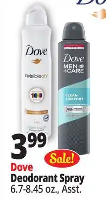 Ocean State Job Lot Dove Deodorant Spray offer