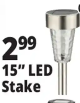 Ocean State Job Lot Outdoor Living Accents Solar LED Garden Stake 15 offer