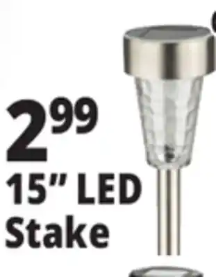 Ocean State Job Lot Outdoor Living Accents Solar LED Garden Stake 15 offer