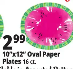 Ocean State Job Lot 10x12 Oval Paper Plates offer