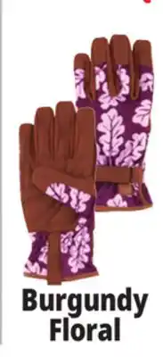 Ocean State Job Lot Garden Grove Women's Cushioned Palm Synthetic Leather Burgundy Floral Garden Glove offer