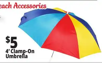 Ocean State Job Lot Clamp-On Beach Umbrella 4' offer