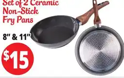 Ocean State Job Lot KLOK Ceramic Nonstick Frypan Set 2 Piece offer