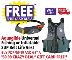 Ocean State Job Lot Aquaglide Universal Fishing or Inflatable SUP Belt Life Vest offer