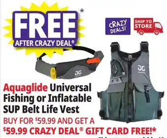 Ocean State Job Lot Aquaglide Universal Fishing or Inflatable SUP Belt Life Vest offer