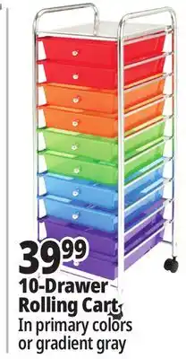 Ocean State Job Lot Leader 10-Drawer Rolling Cart offer