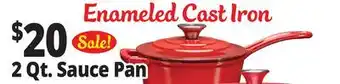 Ocean State Job Lot KLOK Enameled Cast Iron Sauce Pan with Lid 2 Qt offer