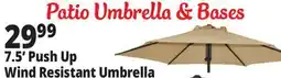 Ocean State Job Lot 7.5' Wind Resistant Steel Patio Umbrella with Push Lift offer