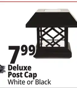 Ocean State Job Lot Deluxe Solar Post Cap Light White Finish offer