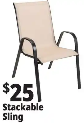 Ocean State Job Lot Steel Sling Patio Chair Taupe offer
