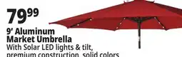 Ocean State Job Lot 9' Aluminum Market Umbrella with Solar LED Lights offer