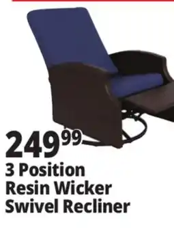 Ocean State Job Lot 3 Position Swivel Recliner Chair offer