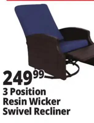 Ocean State Job Lot 3 Position Swivel Recliner Chair offer