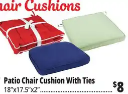 Ocean State Job Lot Patio Chair Cushion With Ties offer