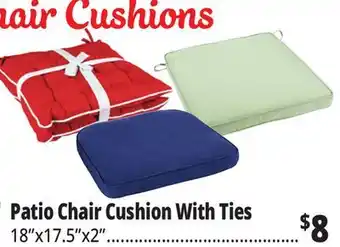 Ocean State Job Lot Patio Chair Cushion With Ties offer