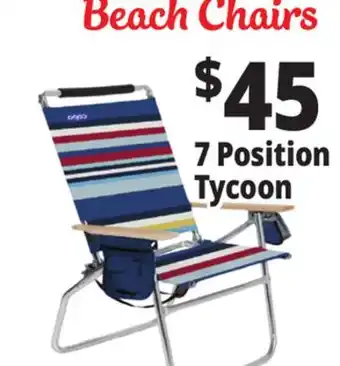 Ocean State Job Lot 7-Position Copa Hi-Back Big Tycoon Beach Chair offer