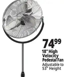 Ocean State Job Lot 18 High Velocity Pedestal Fan offer