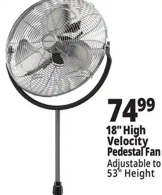 Ocean State Job Lot 18 High Velocity Pedestal Fan offer