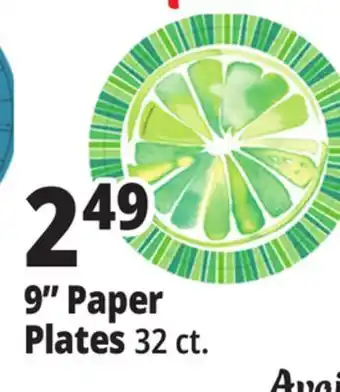Ocean State Job Lot 9 Paper Plates offer