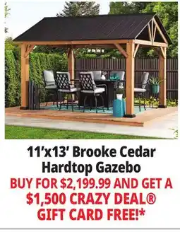Ocean State Job Lot 11'x13' Brooke Cedar Hardtop Gazebo offer